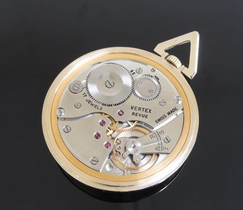 fig 5. MINT CONDITION SOLID 9CT ART DECO POCKET WATCH BY GARRARD THE CROWN JEWELLERS WITH ORIGINAL FITTED BOX C1964
