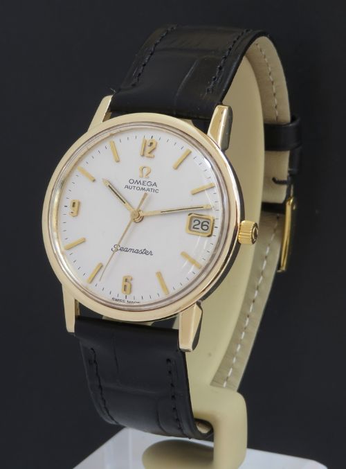 fig 1. SUPERB SOLID 9CT GOLD OMEGA SEAMASTER AUTOMATIC CALIBRE MENS VINTAGE WATCH C1965