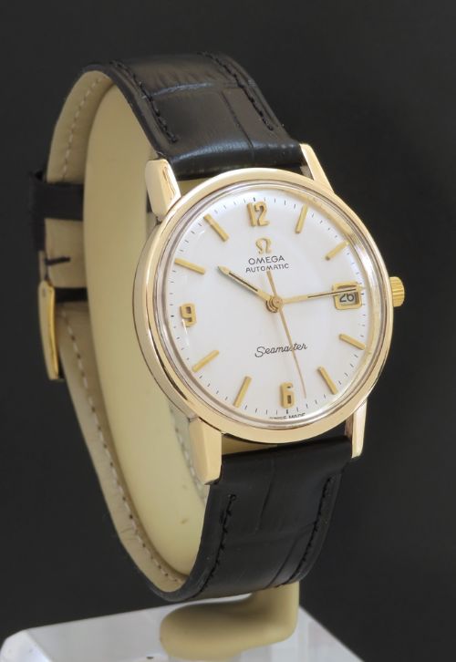 fig 2. SUPERB SOLID 9CT GOLD OMEGA SEAMASTER AUTOMATIC CALIBRE MENS VINTAGE WATCH C1965