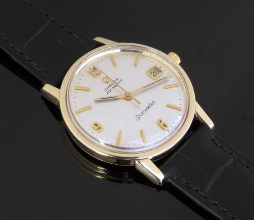 fig 5. SUPERB SOLID 9CT GOLD OMEGA SEAMASTER AUTOMATIC CALIBRE MENS VINTAGE WATCH C1965