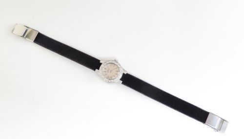 fig 3. BEAUTIFUL PLATINUM AND DIAMOND LADIES COCKTAIL WATCH BY VERTEX C1950