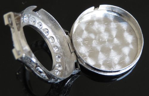 fig 7. BEAUTIFUL PLATINUM AND DIAMOND LADIES COCKTAIL WATCH BY VERTEX C1950