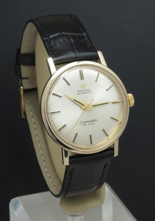 fig 1. ORIGINAL SOLID 9CT GOLD OMEGA SEAMASTER DE VILLE AUTOMATIC MENS VINTAGE WATCH C1968