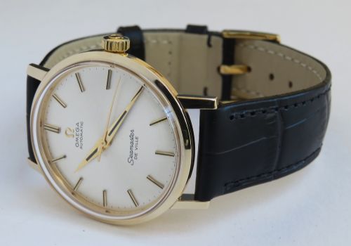 fig 4. ORIGINAL SOLID 9CT GOLD OMEGA SEAMASTER DE VILLE AUTOMATIC MENS VINTAGE WATCH C1968