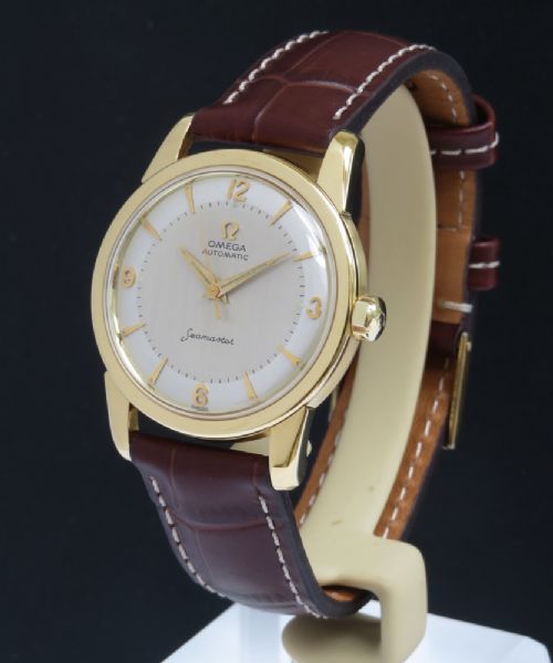 Rare Solid 18ct 18k Omega Seamaster Bumper Mark 1 Mens Vintage Watch C1954