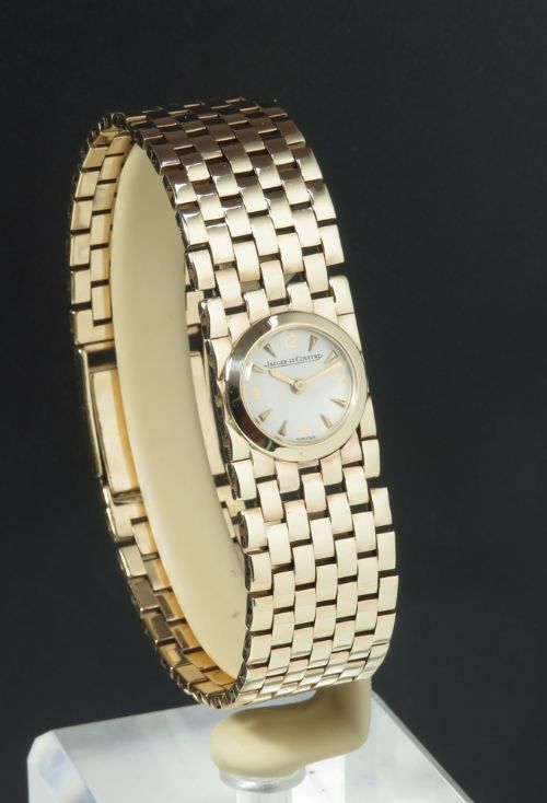 fig 1. WONDERFUL HEAVY SOLID 9CT GOLD JAEGER-LECOULTRE LADIES COCKTAIL WATCH C1956