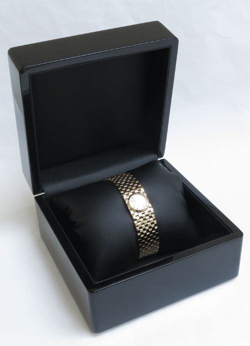 fig 5. WONDERFUL HEAVY SOLID 9CT GOLD JAEGER-LECOULTRE LADIES COCKTAIL WATCH C1956