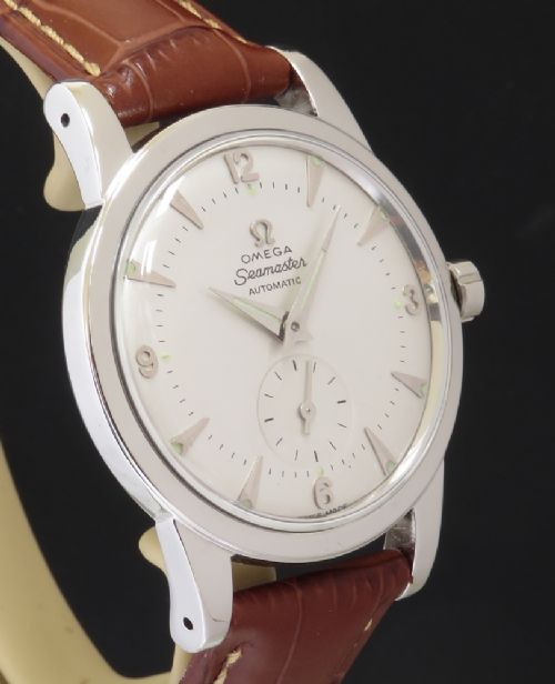 fig 3. VERY RARE OMEGA SEAMASTER MARK 1 BUMPER AUTOMATIC OVERSIZE MENS VINTAGE WATCH C1950