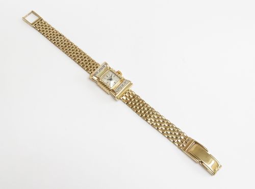 fig 4. STUNNING SOLID 9CT GOLD AND DIAMONDS ROLEX TUDOR LADIES COCKTAIL WATCH C1951