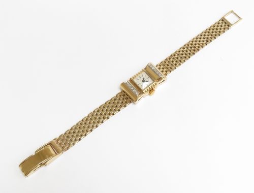 fig 5. STUNNING SOLID 9CT GOLD AND DIAMONDS ROLEX TUDOR LADIES COCKTAIL WATCH C1951