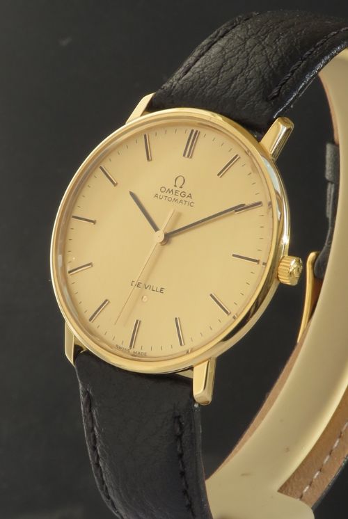 fig 2. SOLID 18CT 18K GOLD OMEGA DE VILLE DELUXE AUTOMATIC MENS VINTAGE WATCH C1965
