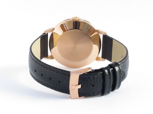fig 6. VERY RARE SOLID 18CT 18K ROSE GOLD OMEGA JUMBO BUMPER AUTOMATIC MENS VINTAGE WATCH C1953
