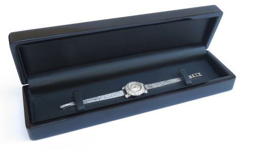 fig 8. BEAUTIFUL LONGINES PLATINUM AND DIAMOND ART DECO LADIES COCKTAIL WATCH C1950