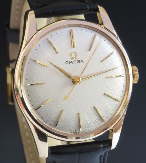 Classic Mint Original Condition Solid 9ct Gold Omega Calibre 285 Mens Vintage Watch C1961