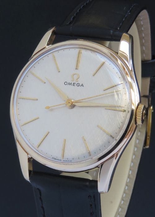 fig 2. CLASSIC MINT ORIGINAL CONDITION SOLID 9CT GOLD OMEGA CALIBRE 285 MENS VINTAGE WATCH C1961