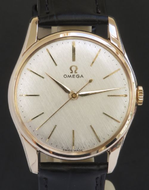 fig 4. CLASSIC MINT ORIGINAL CONDITION SOLID 9CT GOLD OMEGA CALIBRE 285 MENS VINTAGE WATCH C1961