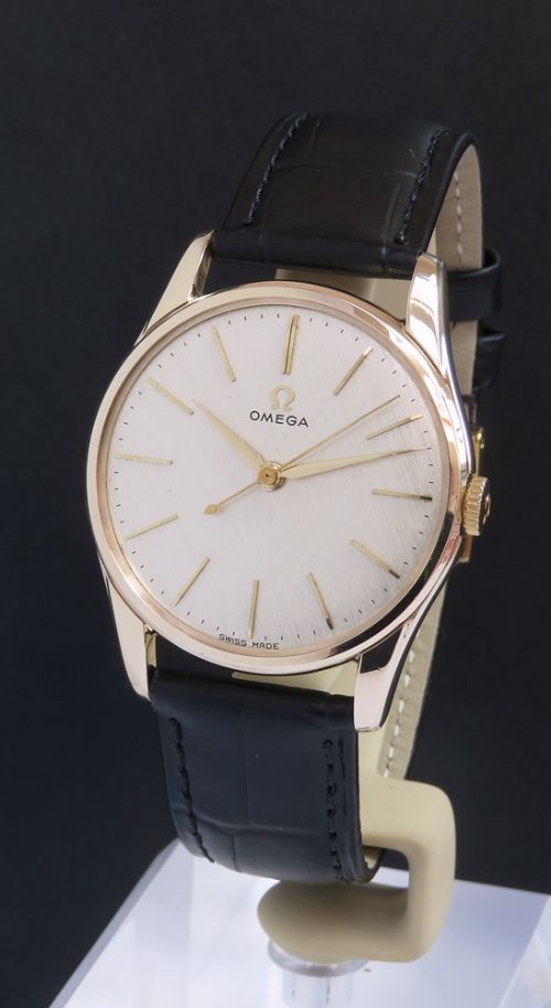 fig 5. CLASSIC MINT ORIGINAL CONDITION SOLID 9CT GOLD OMEGA CALIBRE 285 MENS VINTAGE WATCH C1961