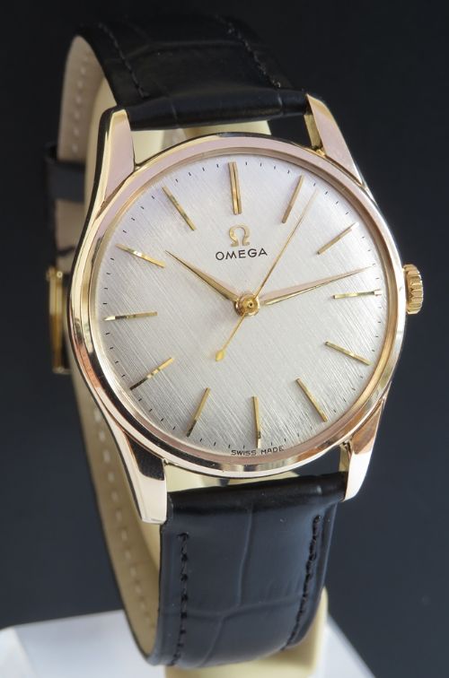 fig 6. CLASSIC MINT ORIGINAL CONDITION SOLID 9CT GOLD OMEGA CALIBRE 285 MENS VINTAGE WATCH C1961