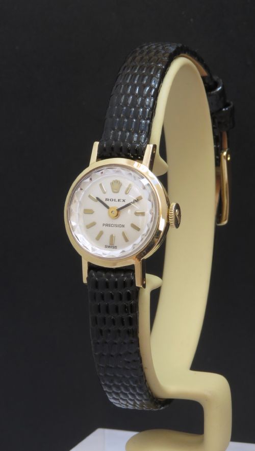 Beautiful Solid 9ct Gold Rolex Precision Ladies Cocktail Watch C1964