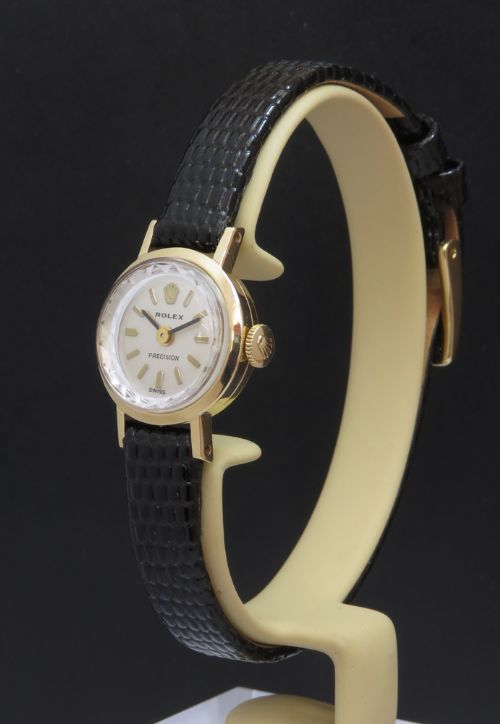 fig 1. BEAUTIFUL SOLID 9CT GOLD ROLEX PRECISION LADIES COCKTAIL WATCH C1964