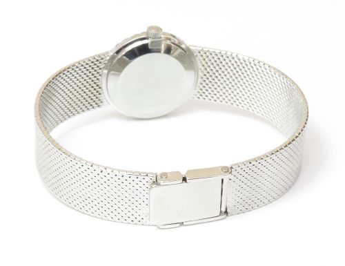 fig 6. STUNNING SOLID 18CT WHITE GOLD AND DIAMONDS OMEGA LADIES COCKTAIL WATCH C1964