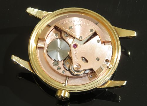 fig 6. SOLID 18CT 18K GOLD OMEGA SEAMASTER BUMPER AUTOMATIC MENS VINTAGE WATCH C1954