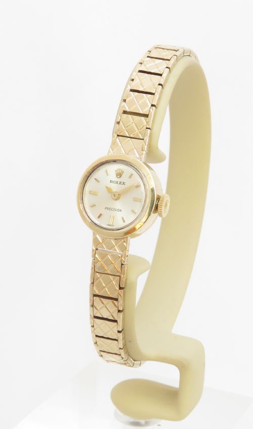 Beautiful Solid 9ct Gold Rolex Precision Ladies Cocktail Watch C1965