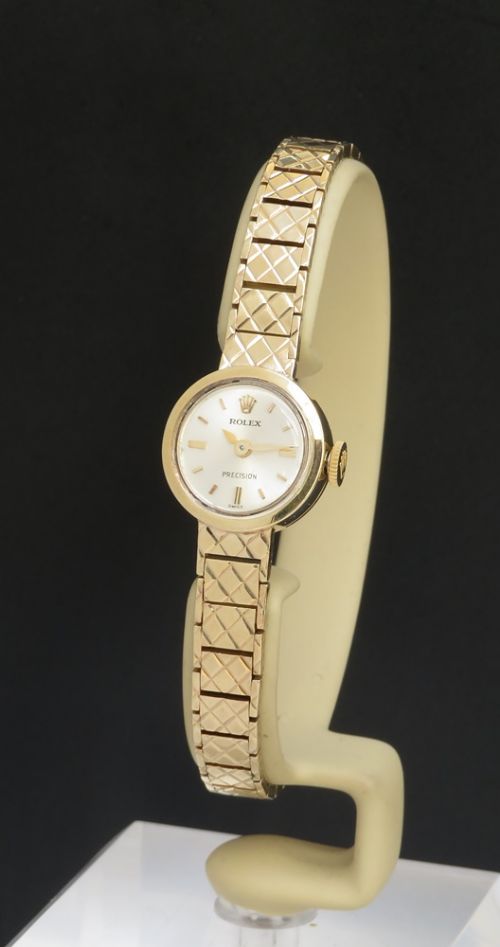 fig 3. Beautiful Solid 9ct Gold Rolex Precision Ladies Cocktail Watch c1965