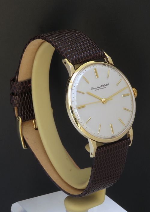 fig 3. Rare Solid 9ct Gold IWC International Watch Company Calibre 401 Mens Vintage Watch c1961