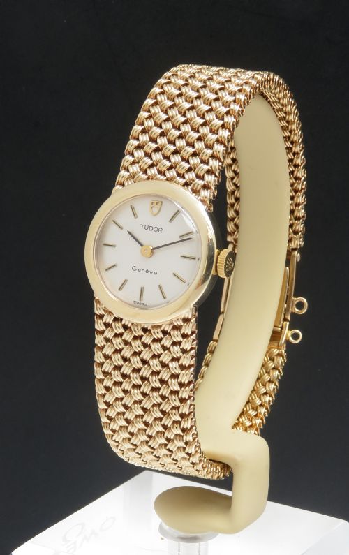 Mint Heavy Solid 9ct Gold Rolex Tudor Ladies Cocktail Watch
