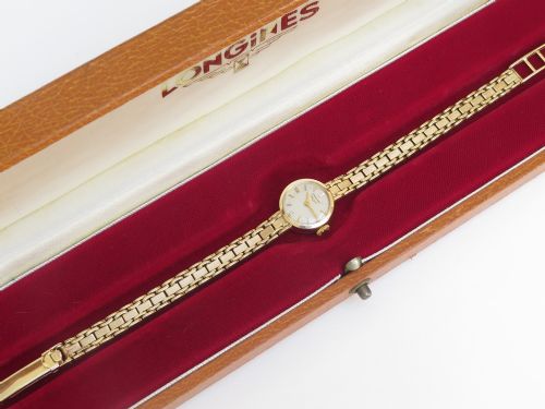 fig 3. Beautiful Solid 9ct Gold Longines Ladies Cocktail Watch c1961