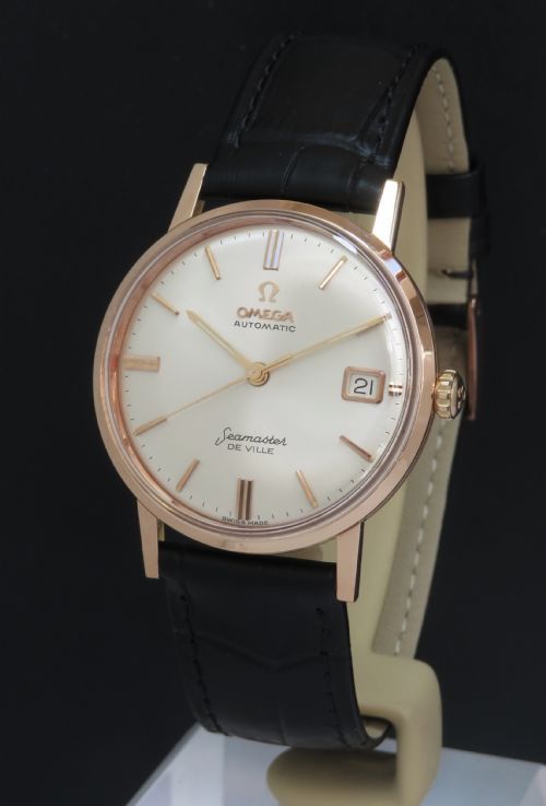 Mint Solid 18ct 18k Rose Gold Omega Seamaster Automatic with Boxes C1962