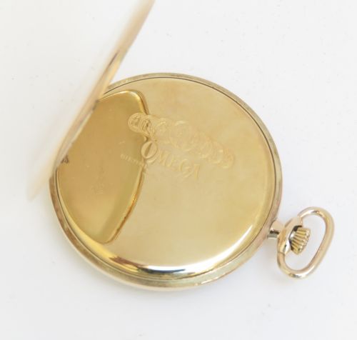 fig 4. Beautiful Solid 9ct Gold Omega Art Deco Pocket Watch c1938