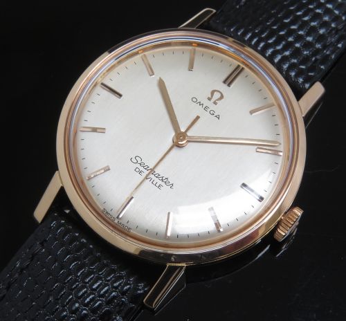 fig 3. Solid 18ct Rose Gold Omega Seamaster De Ville c1962