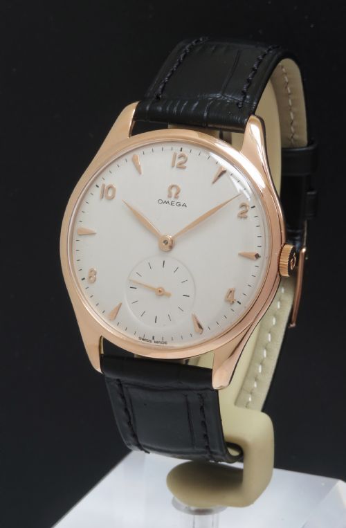 Solid 18ct Rose Gold Omega Tresor Jumbo C1950