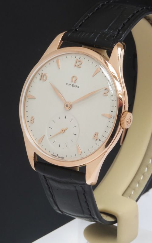 fig 2. Solid 18ct Rose Gold Omega Tresor Jumbo c1950