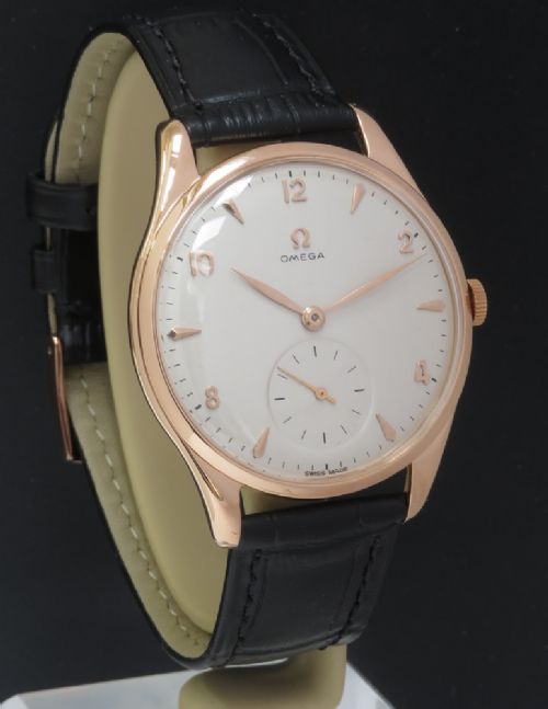 fig 4. Solid 18ct Rose Gold Omega Tresor Jumbo c1950
