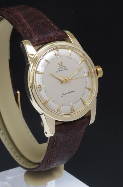 fig 5. Solid 14ct Omega Seamaster Mark 1 Bumper Mens Vintage Watch c1952