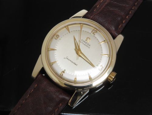 fig 6. Solid 14ct Omega Seamaster Mark 1 Bumper Mens Vintage Watch c1952