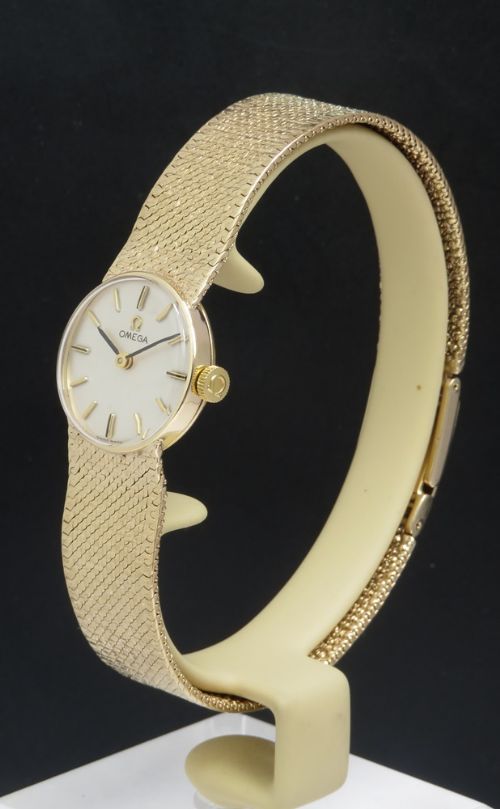 fig 1. Beautiful Solid 9ct Gold Omega Ladies Cocktail Watch c1965