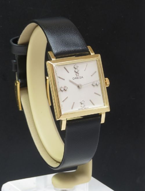 fig 2. Rare Solid 18ct Gold Omega Diamond Set Ladies Watch c1964