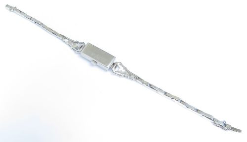 fig 5. Stunning Longines Platinum and 2cts Diamonds Ladies Art Deco Cocktail Watch c1930