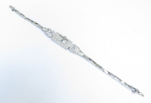 fig 6. Stunning Longines Platinum and 2cts Diamonds Ladies Art Deco Cocktail Watch c1930