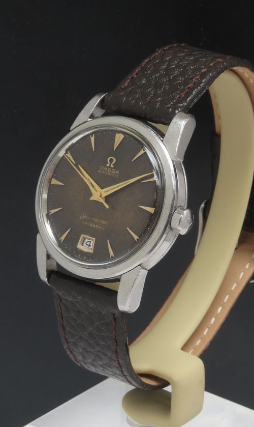 fig 2. Extremely Rare Omega Seamaster Bumper Calendar Tropical Vintage Watch c1955