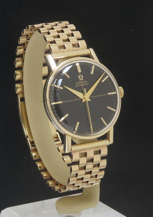 fig 2. Solid 9ct Gold Omega Automatic On Solid 9ct Bracelet c1964