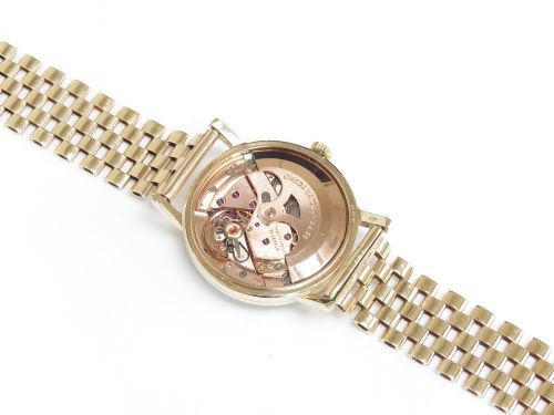 fig 5. Solid 9ct Gold Omega Automatic On Solid 9ct Bracelet c1964