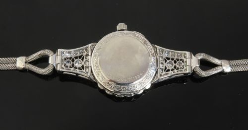 fig 5. Stunning Tudor Royal Platinum and Diamond Ladies Art Deco Cocktail Watch c1934