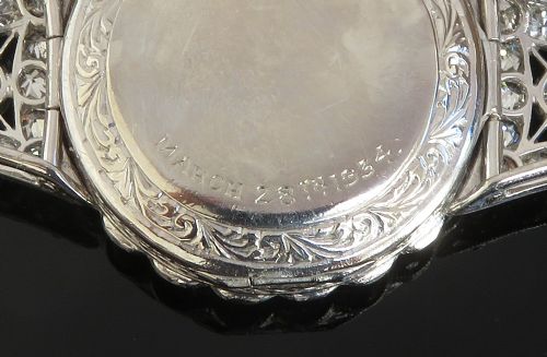 fig 6. Stunning Tudor Royal Platinum and Diamond Ladies Art Deco Cocktail Watch c1934
