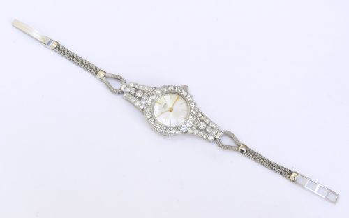 fig 7. Stunning Tudor Royal Platinum and Diamond Ladies Art Deco Cocktail Watch c1934