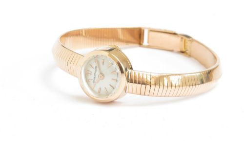 fig 4. Mint Condition Solid 18ct Rose Gold Jaeger- LeCoutre Ladies Cocktail Watch c1960